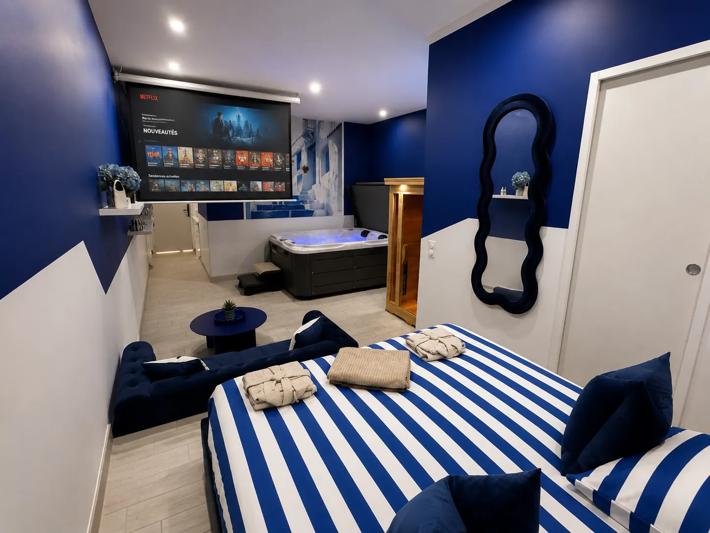 Suite Santorini — Rive Droite, jacuzzi privatif